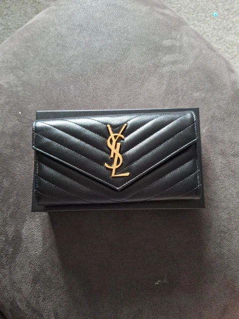 Large monogram quilted leather wallet on a chain outlet