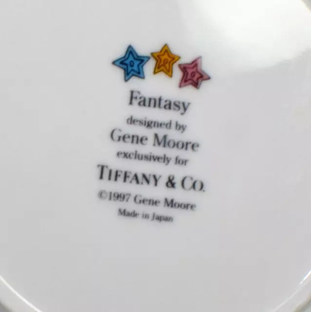 1997 TIFFANY & Co Japan Designed by Gene Moore FANTASY 7"d Plate 3