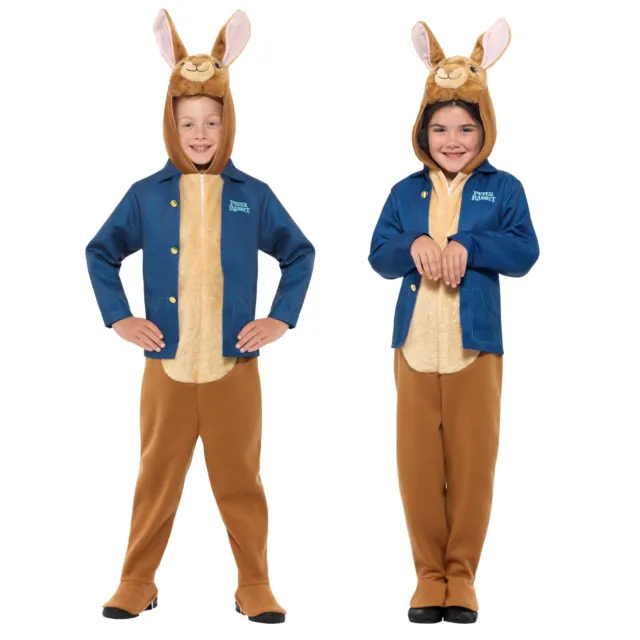 Costume abito elegante per bambini ragazzi ufficiale Peter Rabbit film settimana orecchie
