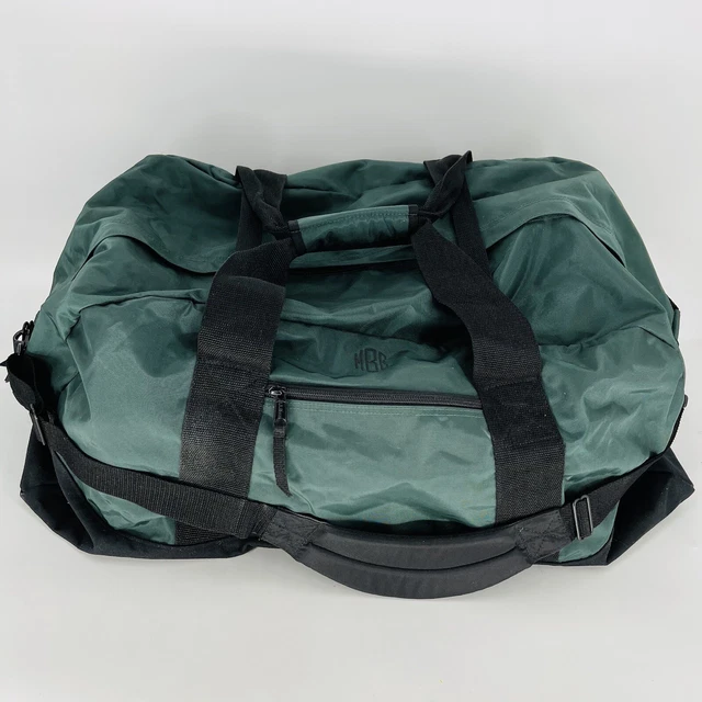 Large Green LL Bean Duffle Bag Water Resistant 155535 Monogramed MBE