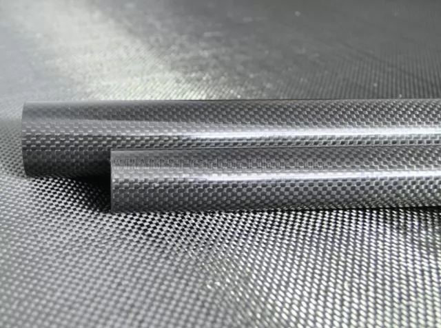 2pc 8mm ODX 4mm IDX 500MM 100% Roll Wrapped Carbon Fiber Tube 3K / Tubing Glossy