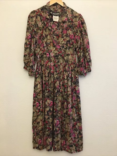 Vintage Vivien Smith   Cotton   Floral -Tea Dress- British Made-York