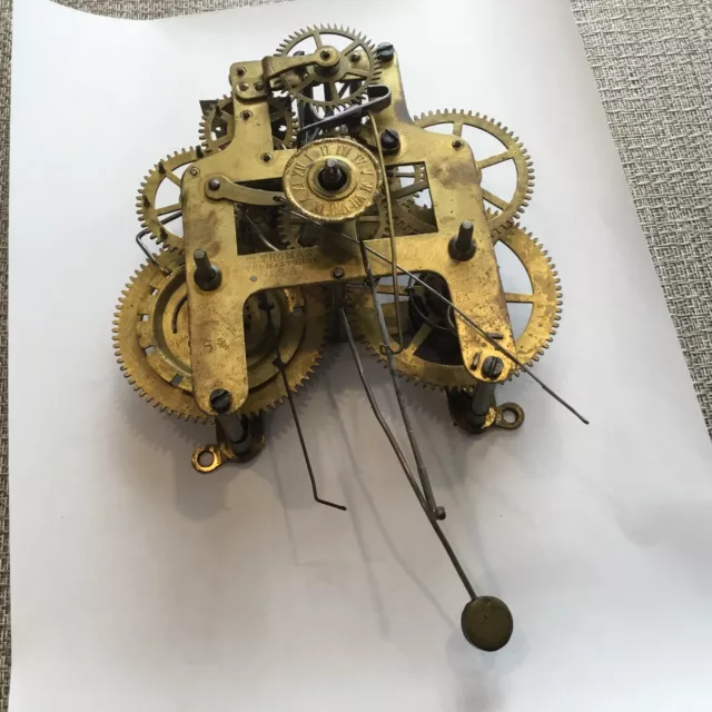 Antique Seth Thomas Mantle Clock Movement “ Works “