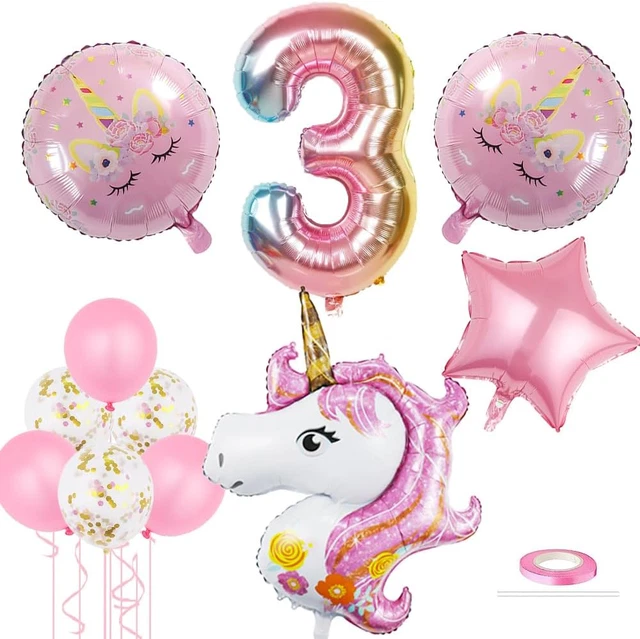 30 Stück Einhorn Luftballons – Bunte Geburtstagsdekoration Für Mädchen-Partys, Kindergeburtstag & Feste