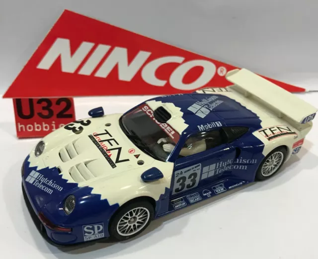 Ninco 50208 Porsche 911 GT1 #33 Schubel Eccellente Condizioni Unboxed