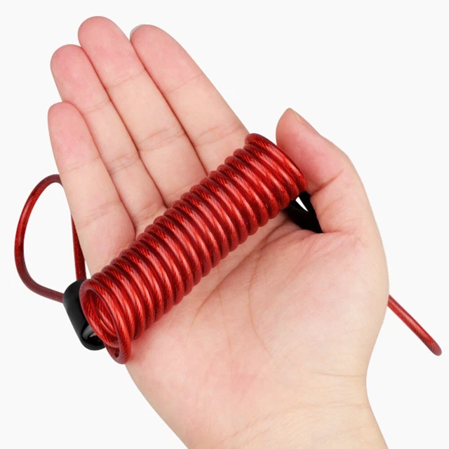 Vélo robuste ressort corde vol disque de frein câble de verrouillage casque mo