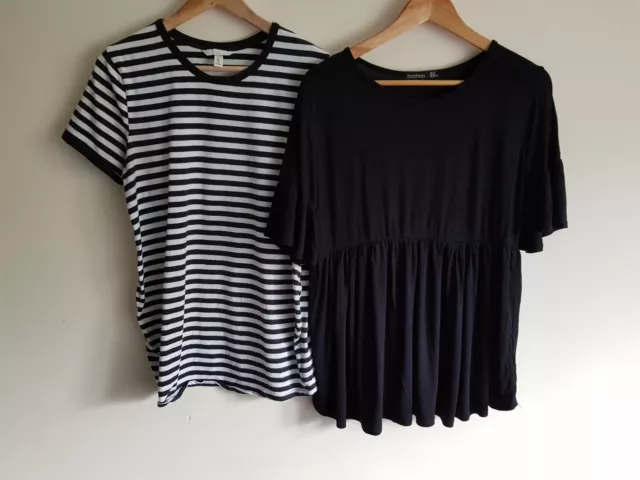 H&M Mama Size L and BooHoo Size 12 maternity top bundle (2 items)