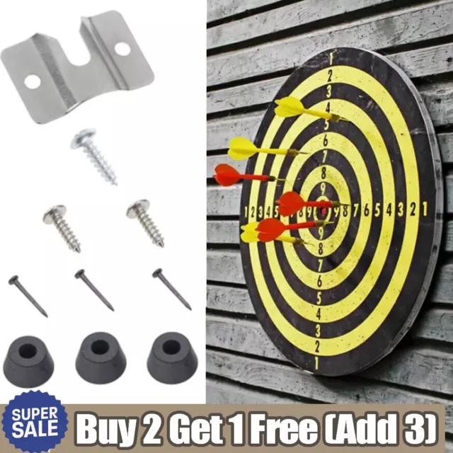 Dartboard Bracket Screws & Stabilisers Wall Hanging Dart Board Fixing Set Pack