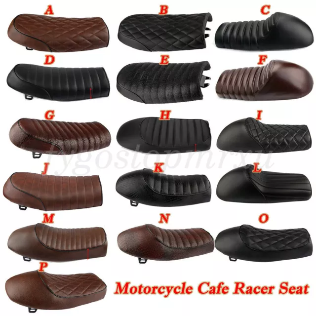 Motorcycle Seat Flat Saddle For Honda GB Suzuki Kawasaki Yamaha XJ Cafe Racer