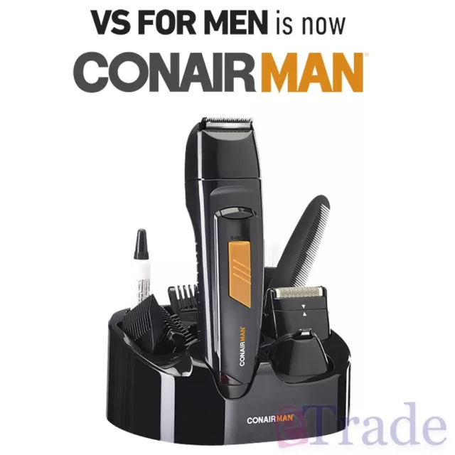 Conairman/ VS Sassoon Rechargeable Hair Beard Body Trimmer Shaver Groomer Pack