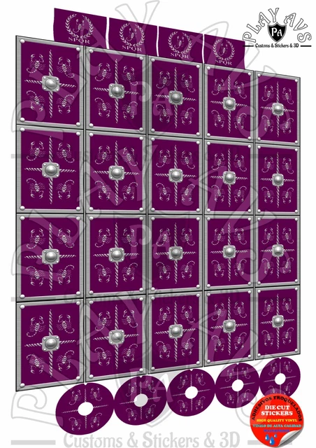 PLAYMOBIL STICKERS ESCUDO Romano - Stickers Roman Shields - Autocollant ...