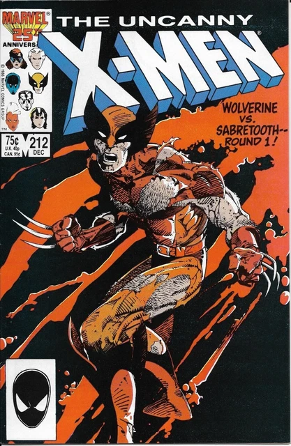 Uncanny X-Men #212 Wolverine Vs. Sabretooth! Marvel 1986  Grade 9.0+