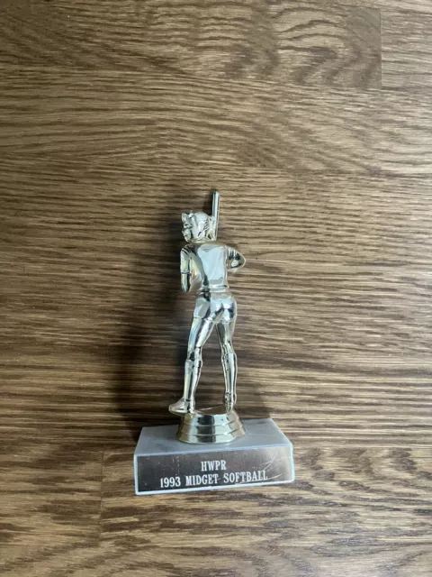 female SOFTBALL trophy  With Marble base