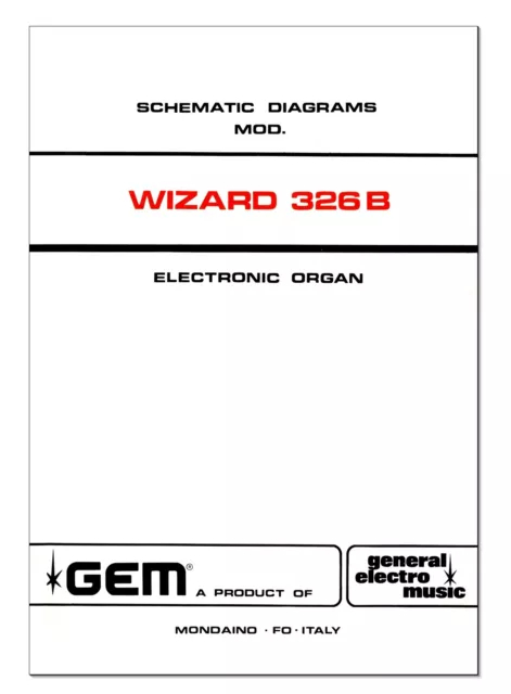 GEM WIZARD 326 B Service Manual Repair Schematic Diagram Schema Circuit Diagram PDF
