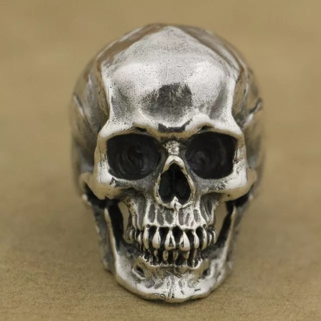 Schädel Ring, Skull Ring, Unisex Ring, Schädel Gothic-Biker-Ring  Größe 67