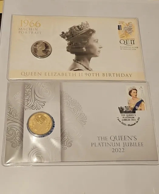 The Queen's Platinum Jubilee 2022 PNC with $1.00 coin & Queens 90th Birthday 20c