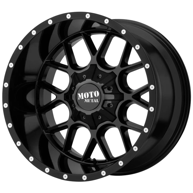 4-Moto Metal MO986 Siege 20x9 5x5"/5x5.5" +18mm Gloss Black Wheels Rims 20" Inch