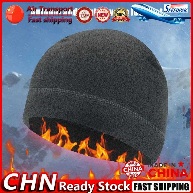 Winter Cycling Hat Fleece Warm Windproof Outdoor Sport Ski Caps (Dark Grey) Fr