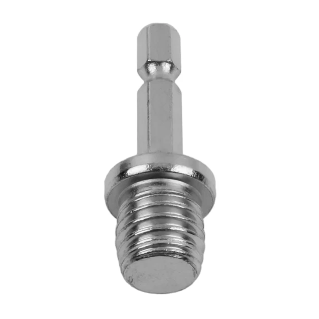 Lot 2 Adaptateurs Perceuse M14 Vers Tige Ronde 8 Mm – Convertisseur Pour Plateau Ponçage, Polissage, Longueur 45 Mm, Métal Argent