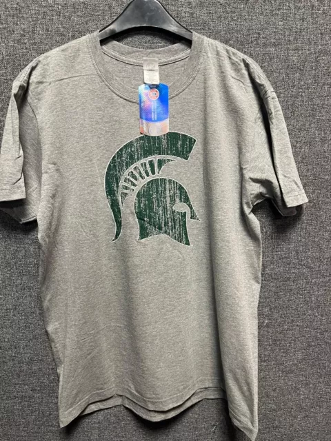 Michigan State Spartans grau kurzärmeliges T-Shirt Medium TD042 MM 02