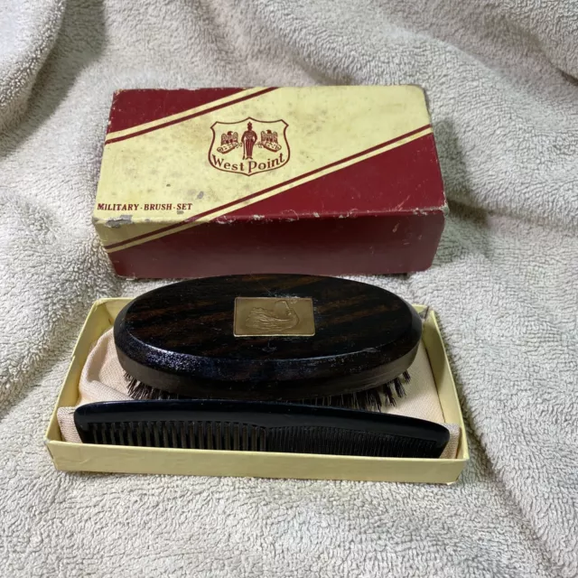 Vintage West Point Military Brush Set In Original Box