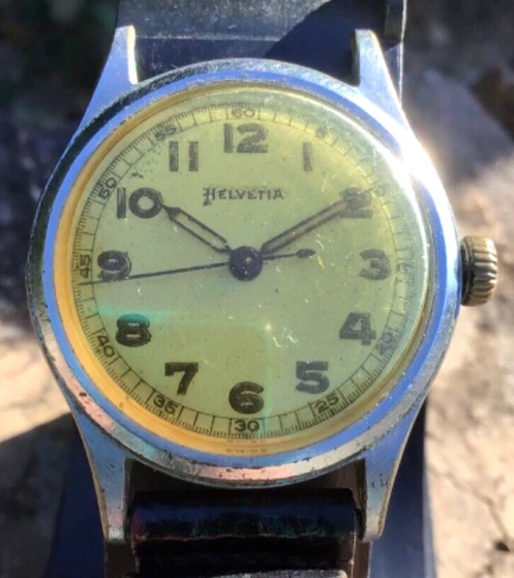 Cinturino Per Orologio Militare In Tela Fraric – Ispirato WWII, Nero, Misure 18 20 22 24 Mm