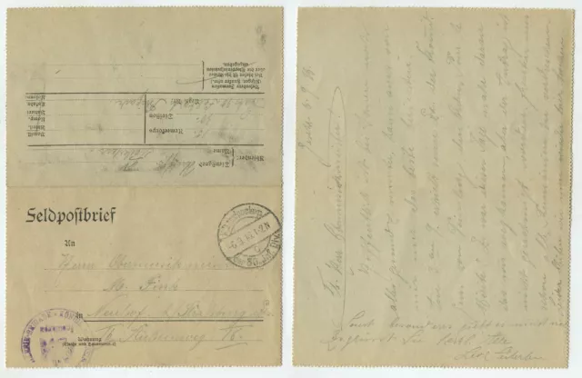 97593 - Feldpostbrief - 6.9.1916 nach Neuhof b. Straßburg
