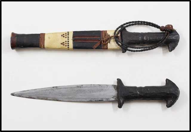 VINTAGE African Cameroon arm knife dagger fighting combat mid 20th NICE LOOK