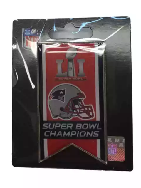 New England Patriots 2017 Super Bowl Li 51 Champions Banner Metall Reversnadel