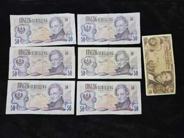 Austria Mix Schilling Banknote (7 pieces)