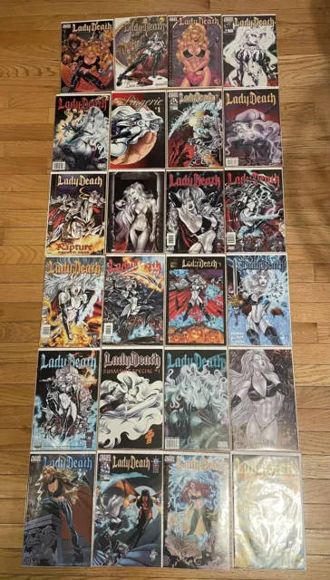 Lady Death Chaos Comics Lot Of 24 Comic Books