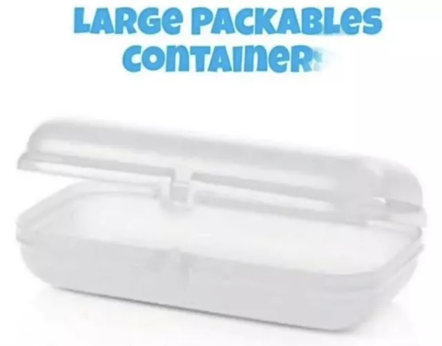 Tupperware Oblong Container Snacks Lunch Phone Charger Make Up Storage Clear NEW