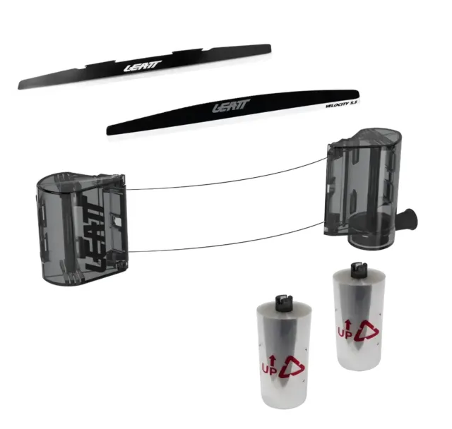 Leatt 5.5/6.5 Goggle Roll-Off Kit w/ Canister, Film & Dirt Strips Clear