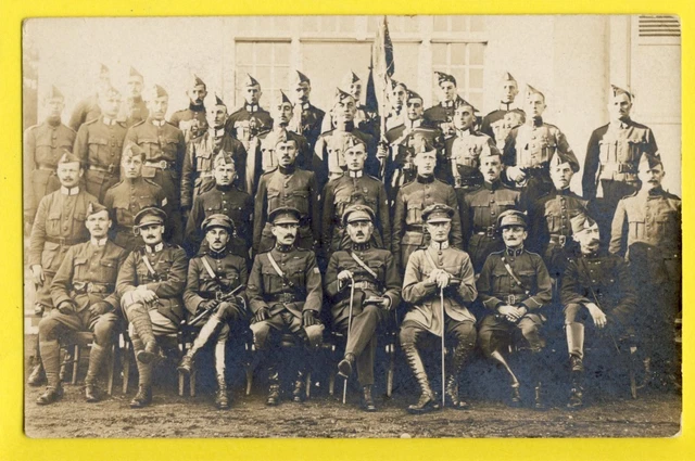CPA FRANCE CARTE Photo Caserne SERVICE MILITAIRE SOLDATS à identifier