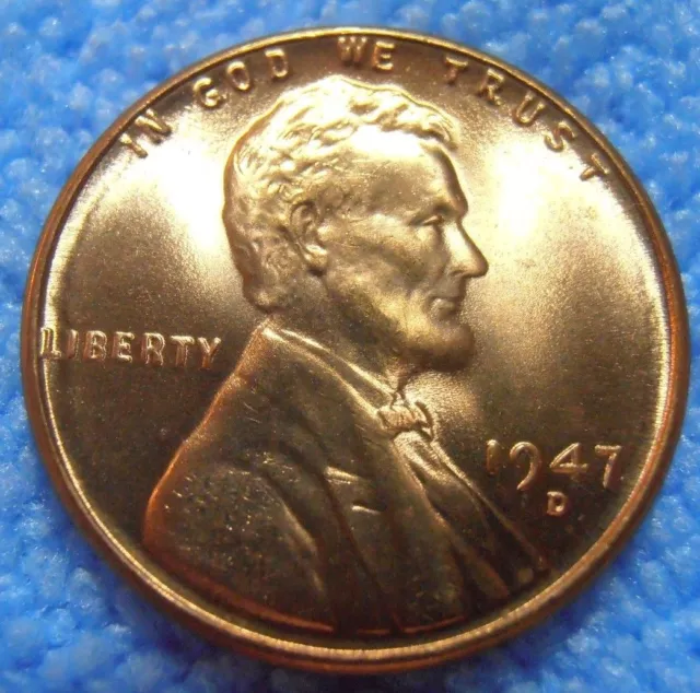 1947 D Lincoln Cent - BU Wheat Penny