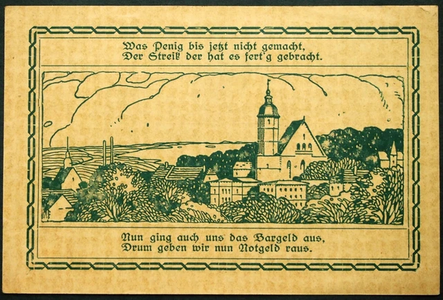 PENIG 1922 Railroad Strike Note! Passive-Aggressive 1mk German Notgeld Banknote