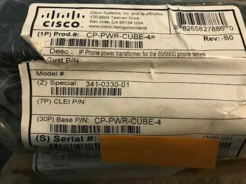New Cisco CP-PWR-CUBE-4 48V Power Supply (We buy and sell Cisco)
