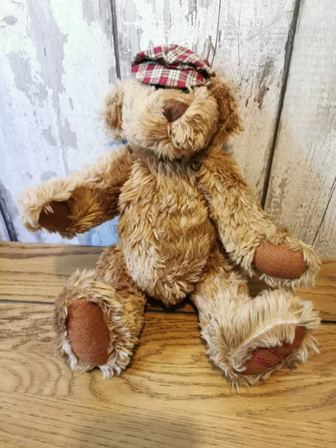 Traditonal Jointed Teddy Bear with Hat - Metro Soft Toys