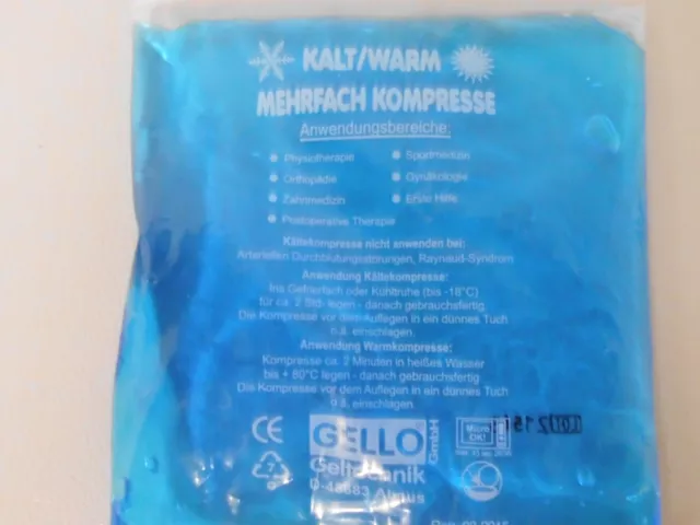 5x Gelpad Kalt Warm mehrfach Kompressen Gelpack ca. 10x 10cm