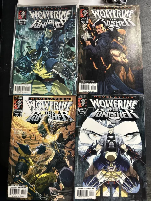 Marvel Comics Wolverine Punisher Revelation #1-4 Comic Book Lot A2