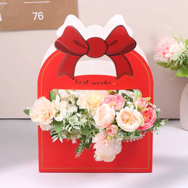 Portable Flower Tote Bag Flower Packaging Box Storage Box Wedding Bouquet Box