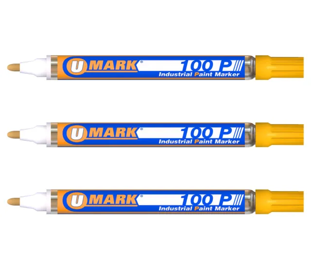La-Co Markal Valve Action Paint Markers Red, White, Yellow Combo Pack