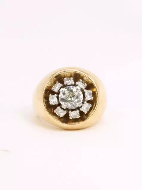 Bague boule en or et diamants