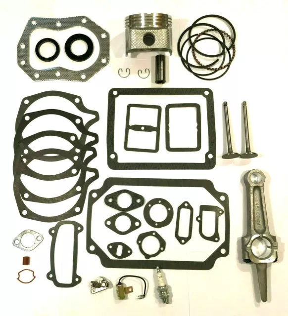 .040" Engine Master Rebuild Kit Fits Kohler K341, M16 Valves Gasket Set With Rod