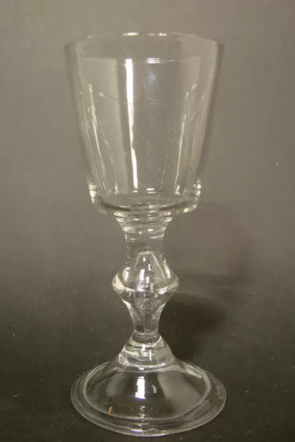 Barock - kl. Pokalglas / Weinglas mit Abriss. Norddeutsch, 18.Jh.
