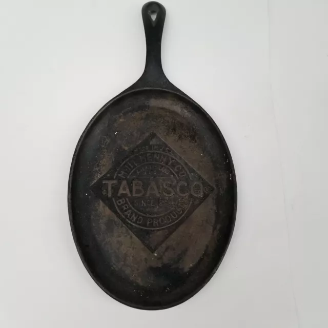 Tabasco Cast Iron Skillet Fajita Oval Frying Pan Promo McIhenny Co