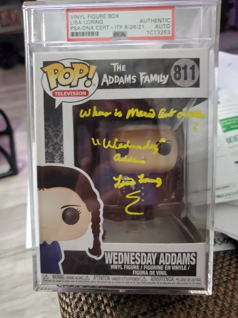 Funko Pop Wednesday Addams 811 Signed Lisa Loring Encapsulated  Psa Case