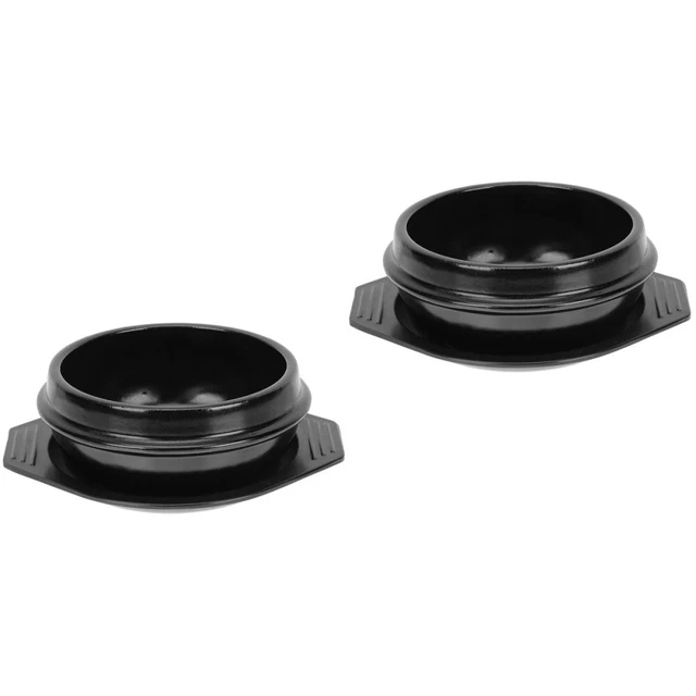 2 pz pentola per zuppa di miso coreano ciotola argilla casseruola treppiede in pietra
