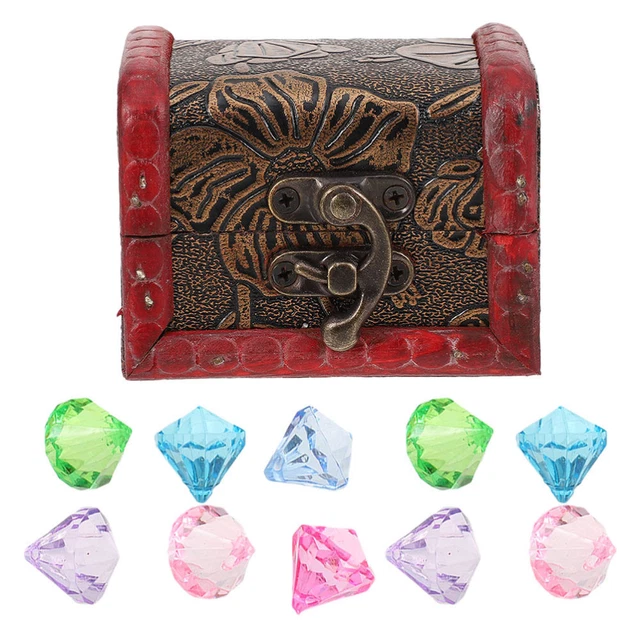 Warmhm Edelstein-Pool-Spielzeug - 10 Bunte Acryl-Diamanten Mit Schatztruhe | Tauchspaß Für Kinder