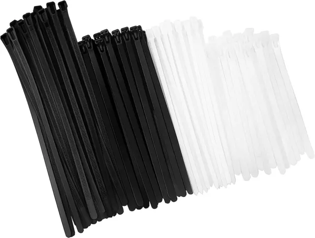 Reusable Releasable Adjustable Nylon Cable Zip Ties 100 PACK 6+8(Small)+8+10 Inc